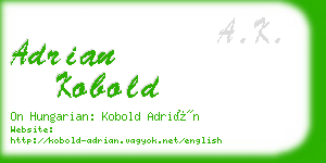 adrian kobold business card